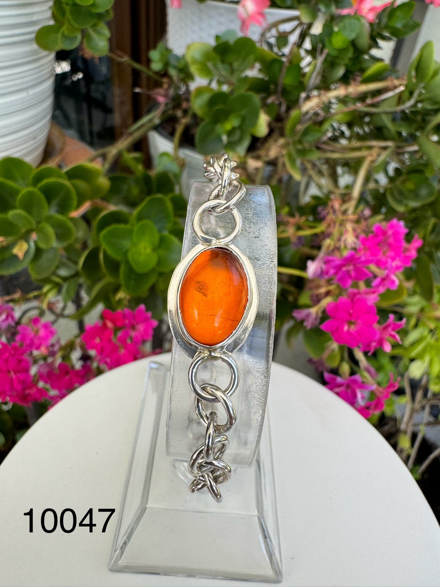 Amber and sterling silver .925