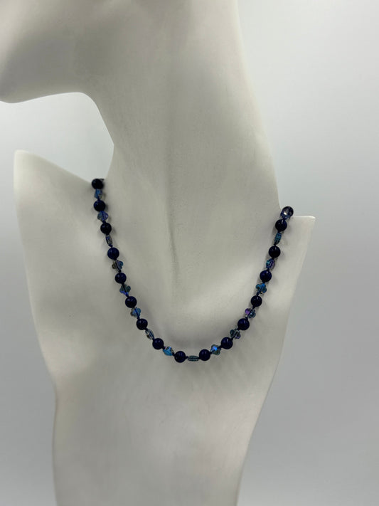 Sodalite and glass