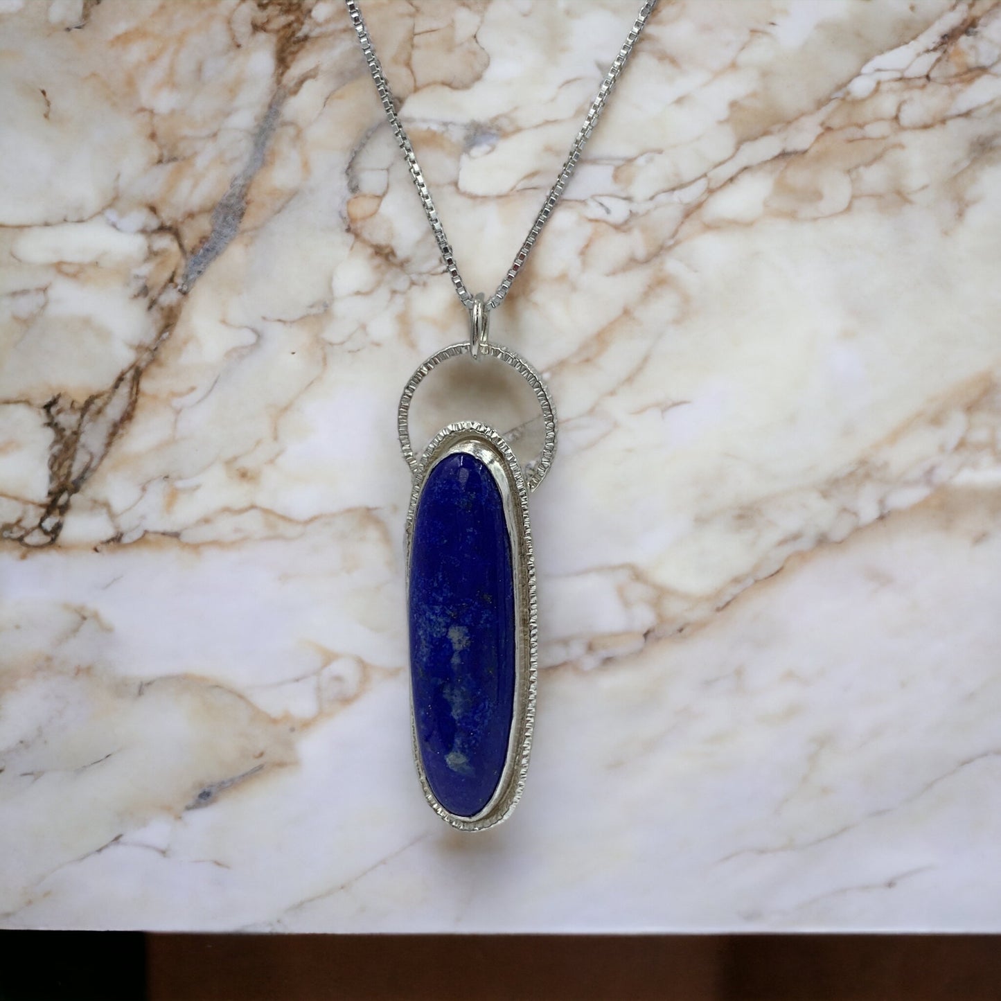 Lapis lazuli and sterling silver