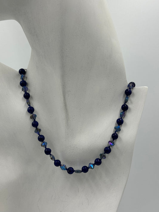 Sodalite and glass