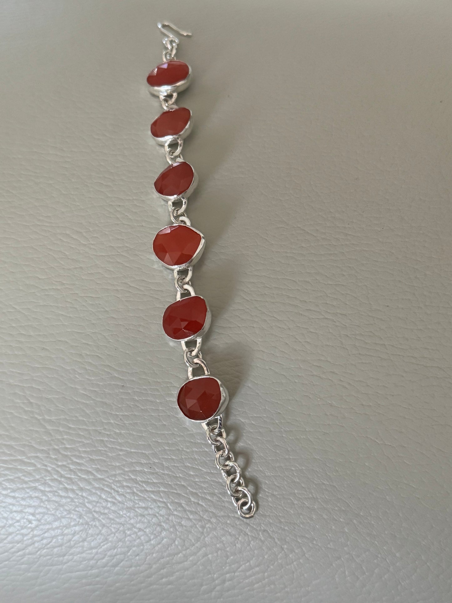 Carnelian stone and sterling silver