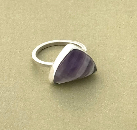 Amethyst and sterling silver .925 size 6.75