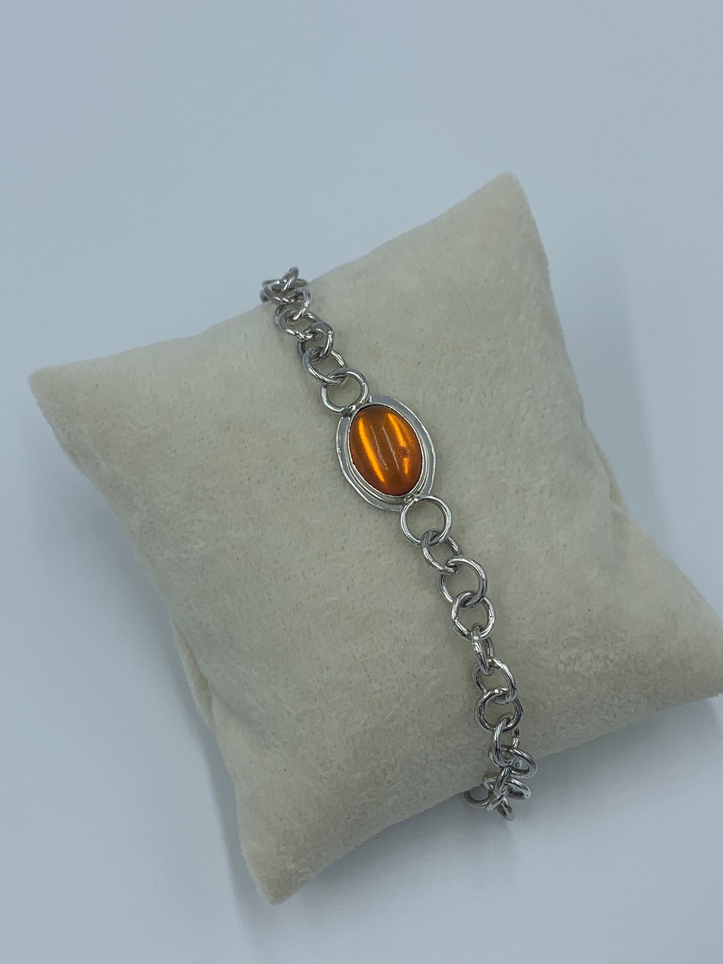 Amber and sterling silver .925