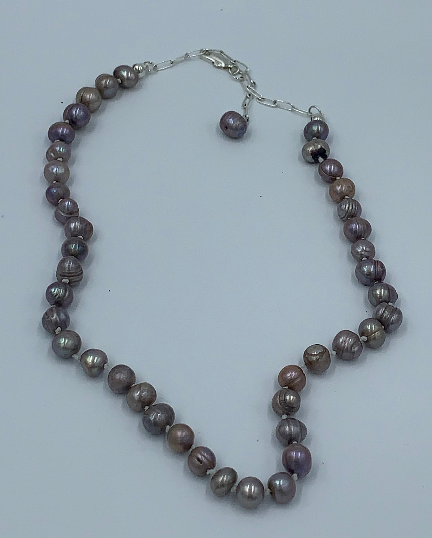Fresh water pearl sterling silver .925 necklace  18” or 45 cm